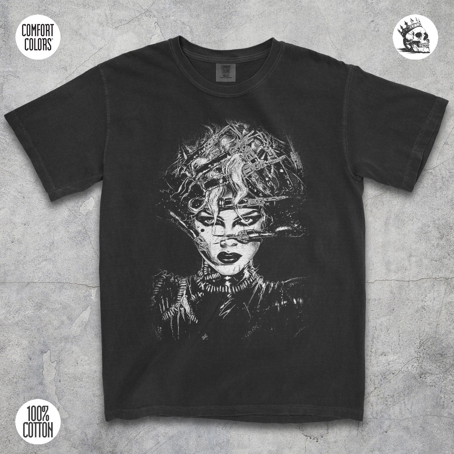 Catwoman Michelle Pfeiffer Batman Returns t-shirt by Cruel Royalty, vintage DC streetwear on Comfort Colors.