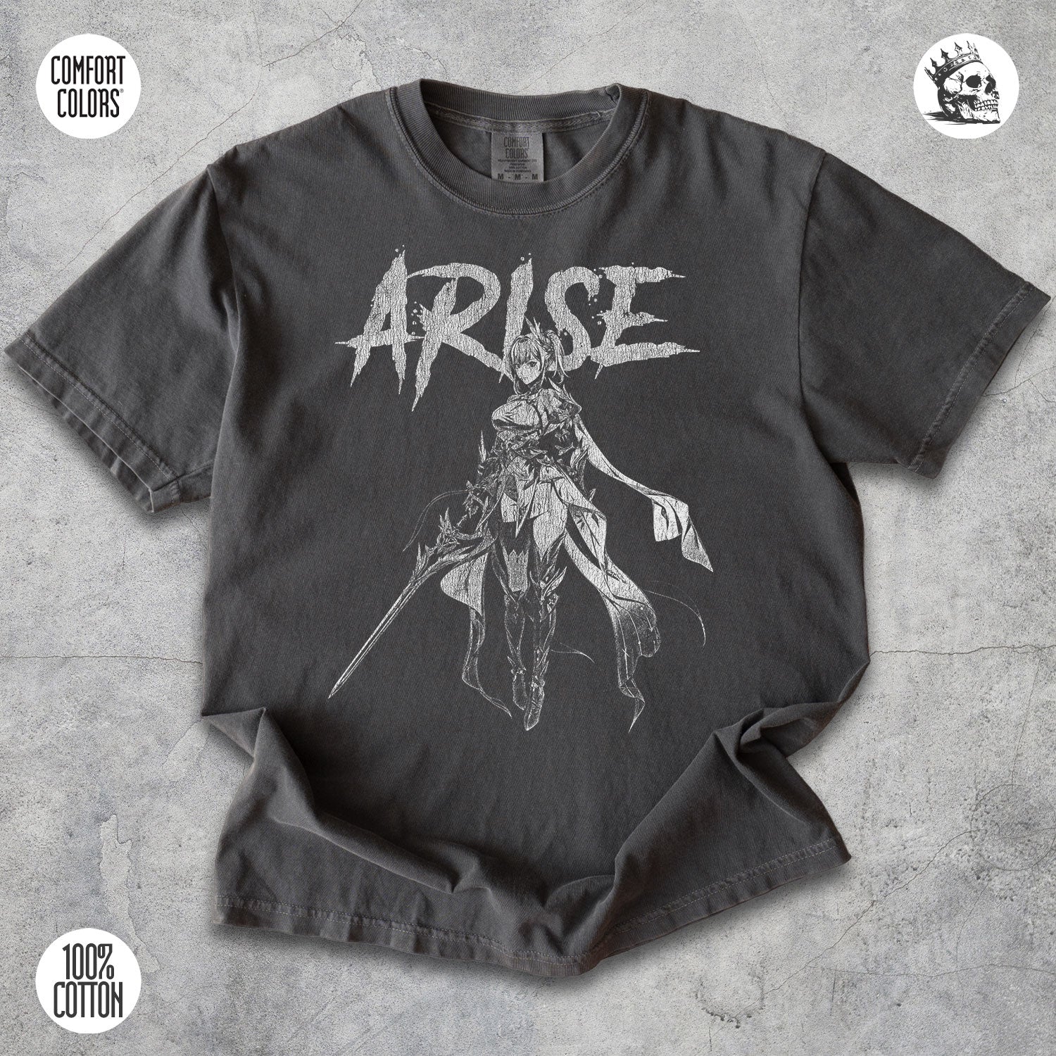 Cha Hae-In Solo Leveling anime hunter t-shirt by Cruel Royalty, vintage streetwear on Comfort Colors.