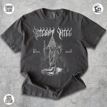 Pyramid Head Silent Hill horror video game t-shirt by Cruel Royalty, vintage streetwear on Comfort Colors.