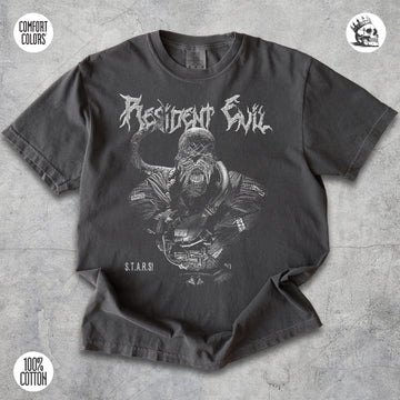 Nemesis Resident Evil 3 horror video game t-shirt by Cruel Royalty, vintage streetwear on Comfort Colors.