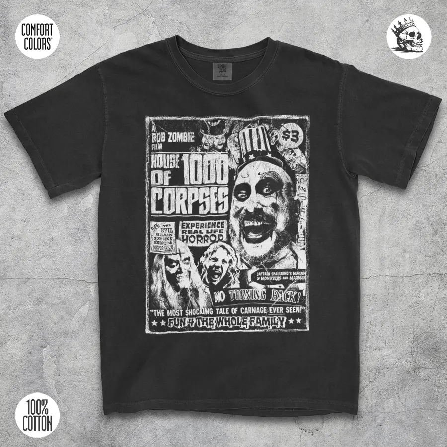 House of 1000 Corpses Shirt β Rob Zombie Horror Graphic Tee | Cruel Royalty - Cruel Royalty