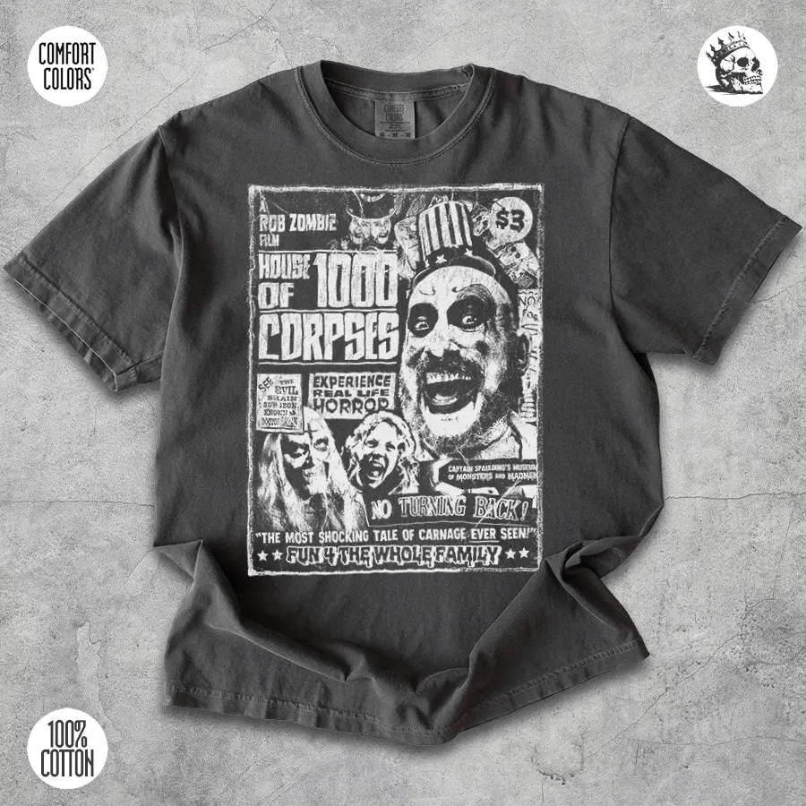 House of 1000 Corpses Shirt β Rob Zombie Horror Graphic Tee | Cruel Royalty - Cruel Royalty