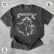 Guts Berserk Shirt – Black Swordsman Graphic Tee for Dark Fans