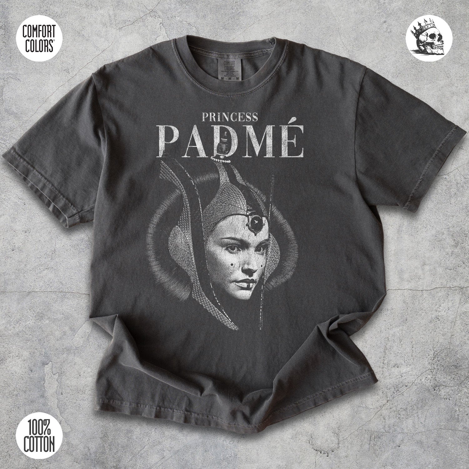 Princess Padmé Shirt – Vintage Royal Rebel Graphic Tee for Fans