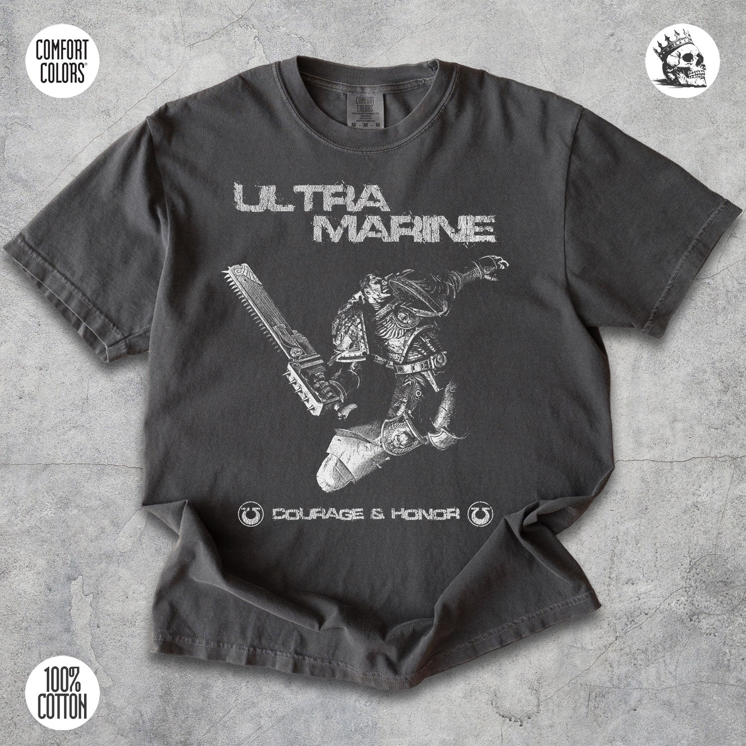 Ultramarine Shirt – Space Warrior Graphic Tee for Grimdark Fans