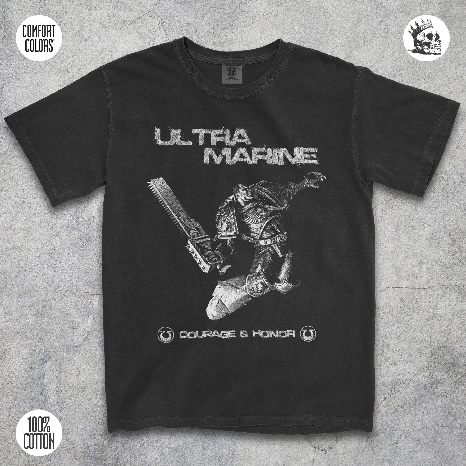 Ultramarine Shirt – Space Warrior Graphic Tee for Grimdark Fans