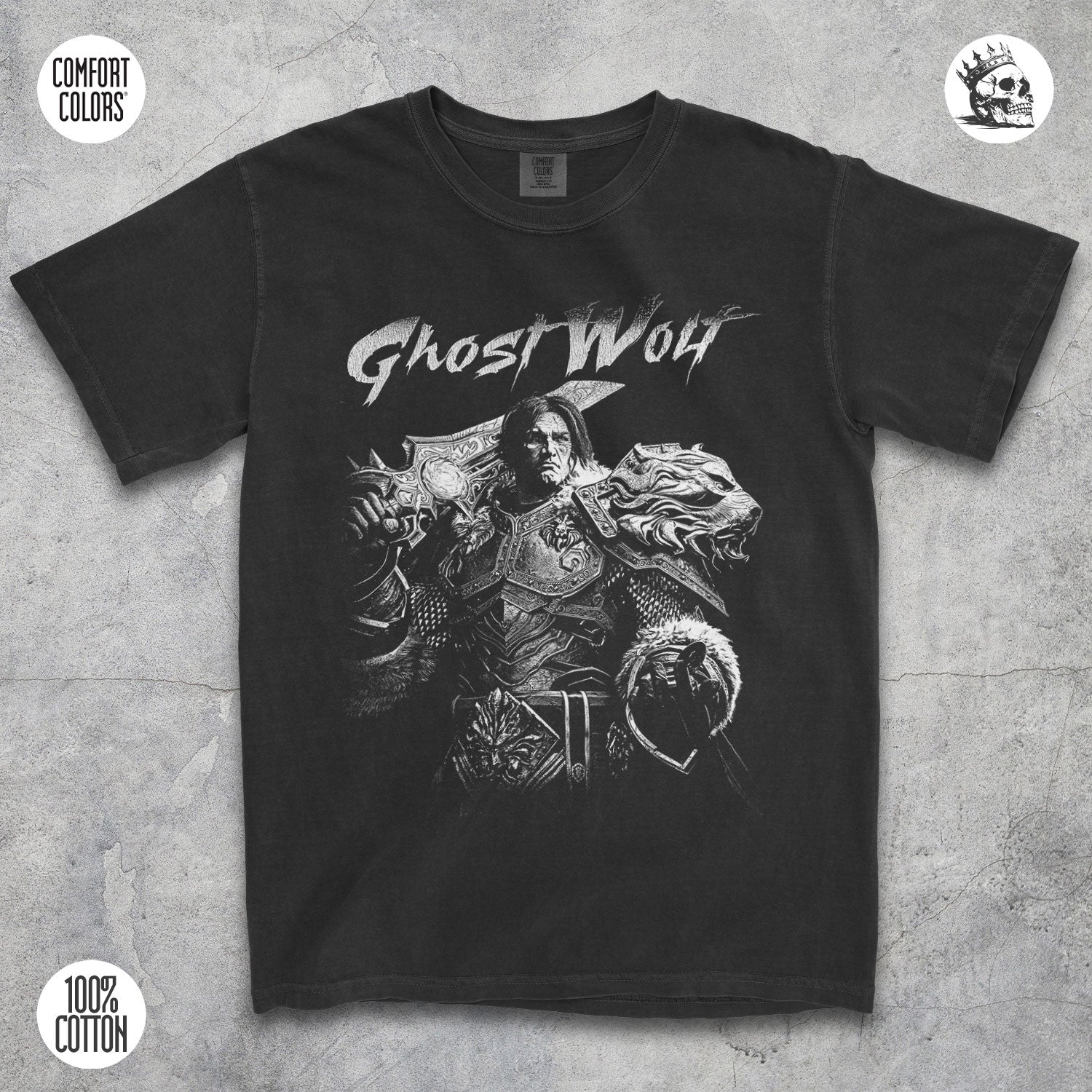 Ghost Wolf Shirt – Spirit Beast Graphic Tee for Fantasy Gamers