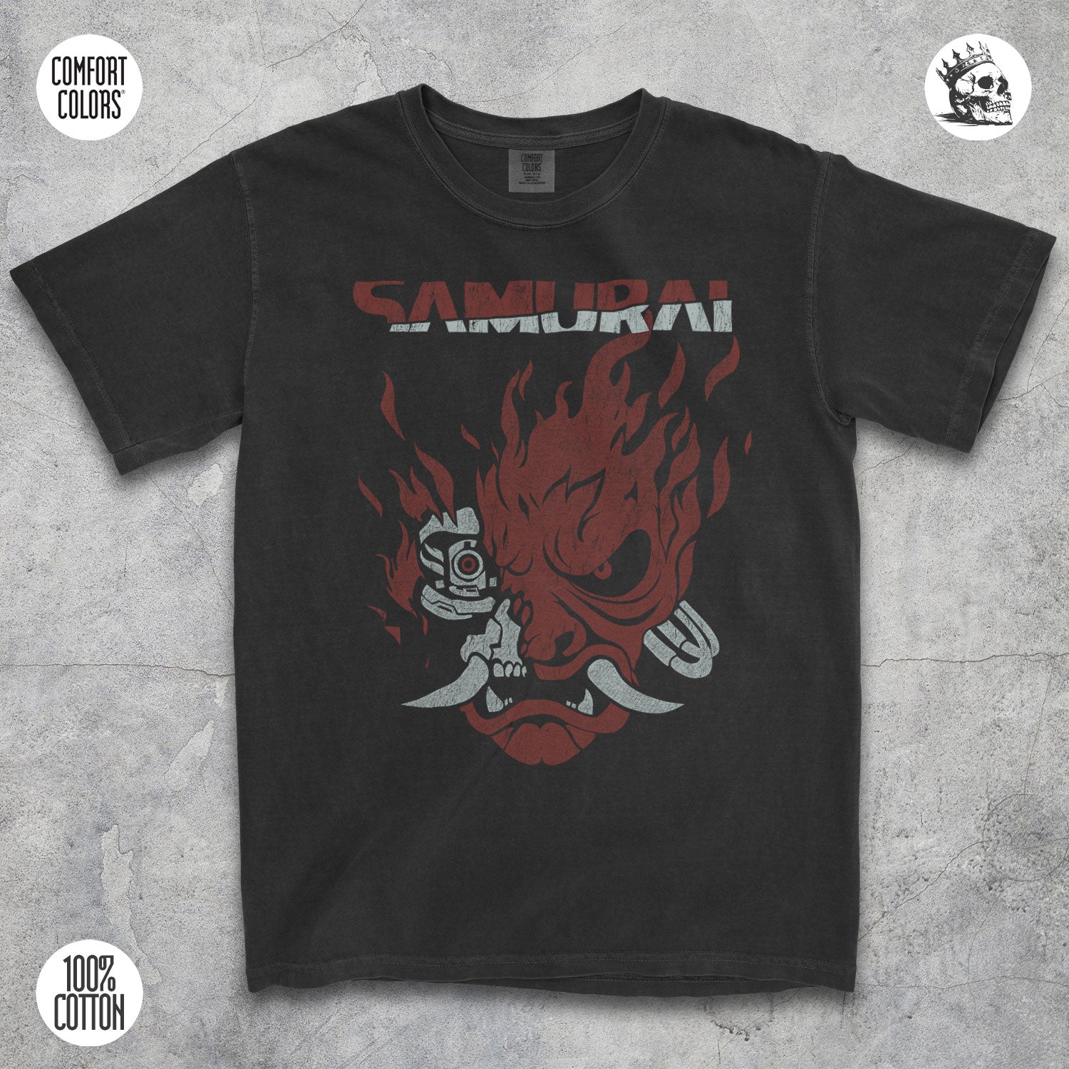 Samurai Logo Shirt – Cyberpunk 2077 Band Emblem Graphic Tee