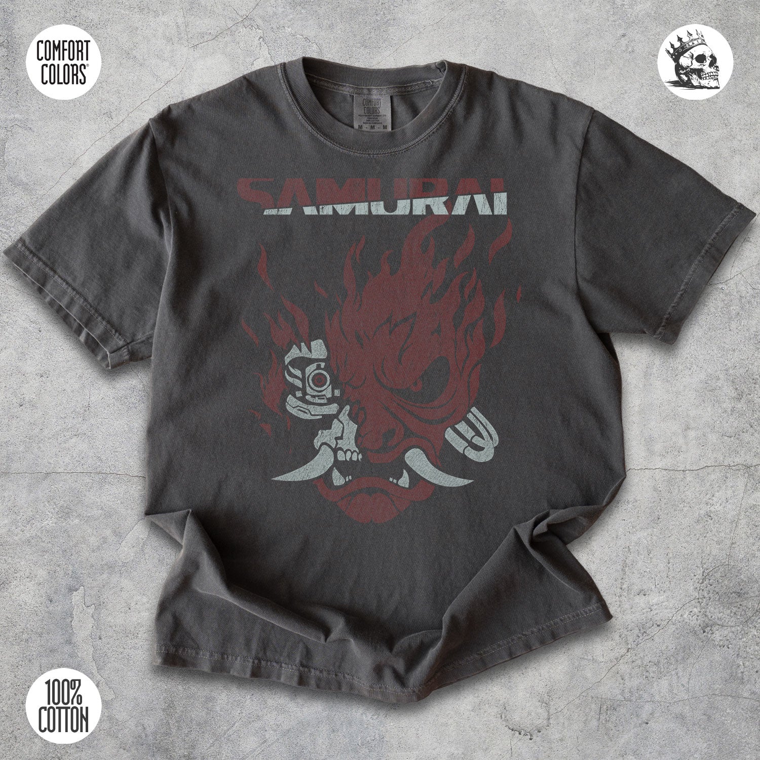 Samurai Logo Shirt – Cyberpunk 2077 Band Emblem Graphic Tee
