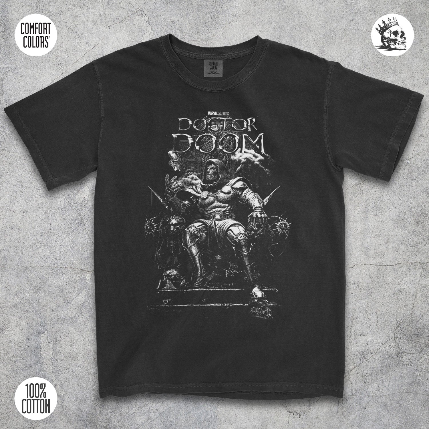 Doctor Doom Shirt – Metal Masked Monarch Graphic Tee for Villains