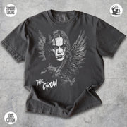 The Crow 1994 Brandon Lee movie t-shirt by Cruel Royalty, vintage gothic streetwear on Comfort Colors.