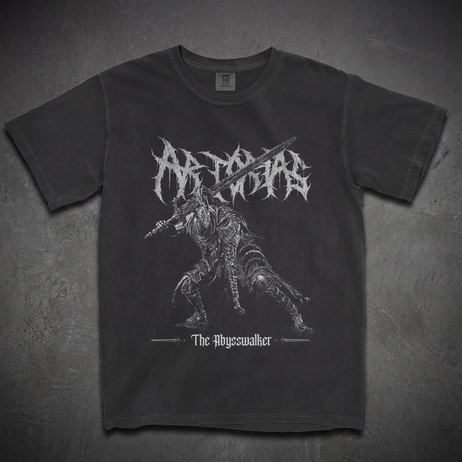 Cruel Royalty Artorias the Abysswalker Dark Souls graphic tee — heavyweight Comfort Colors
