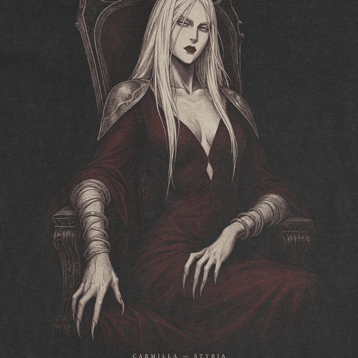 Carmilla Styria Tee – Vampire Queen Gothic Dark Fantasy Shirt - Comfort Colors