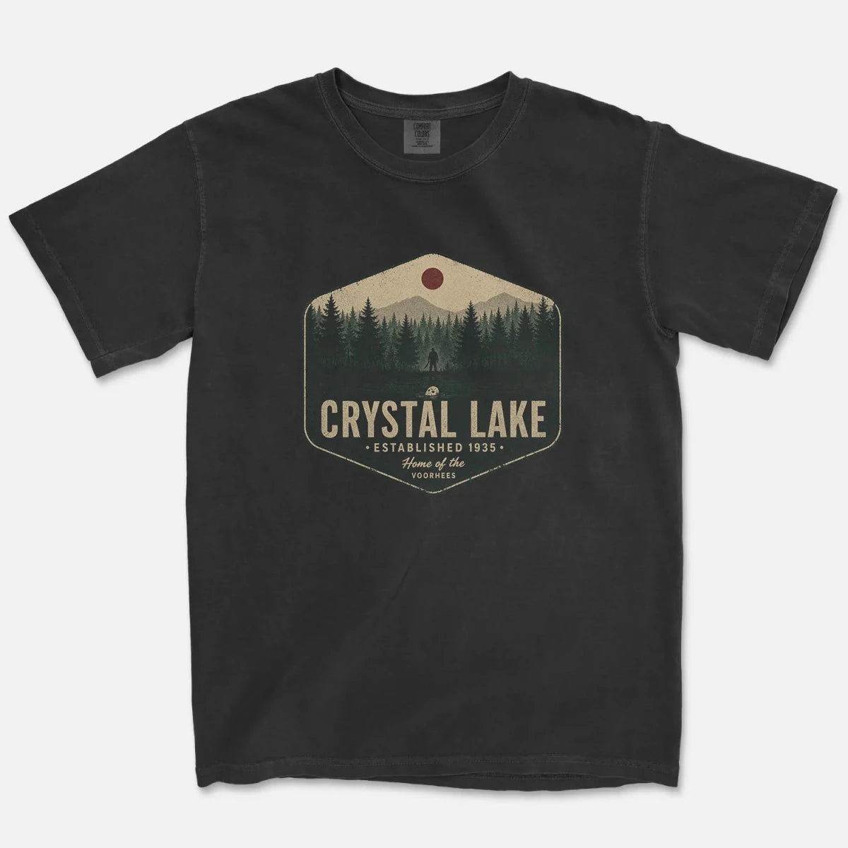 Crystal Lake Badge Tee – Lake Camp Horror Shirt - Cruel Royalty