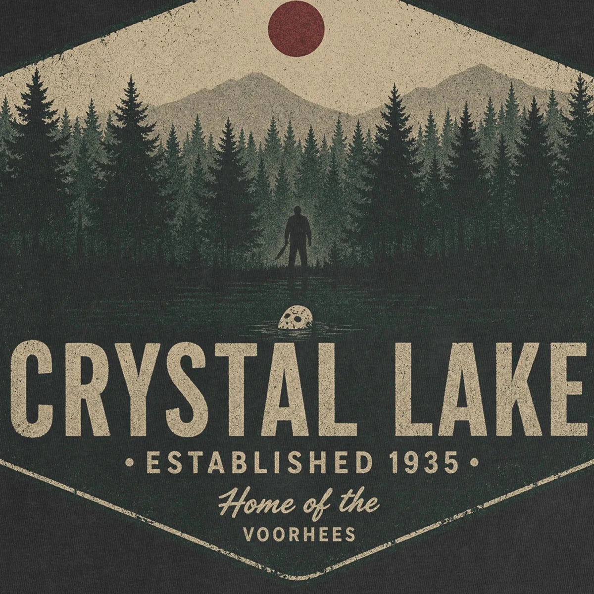 Crystal Lake Badge Tee – Lake Camp Horror Shirt - Cruel Royalty