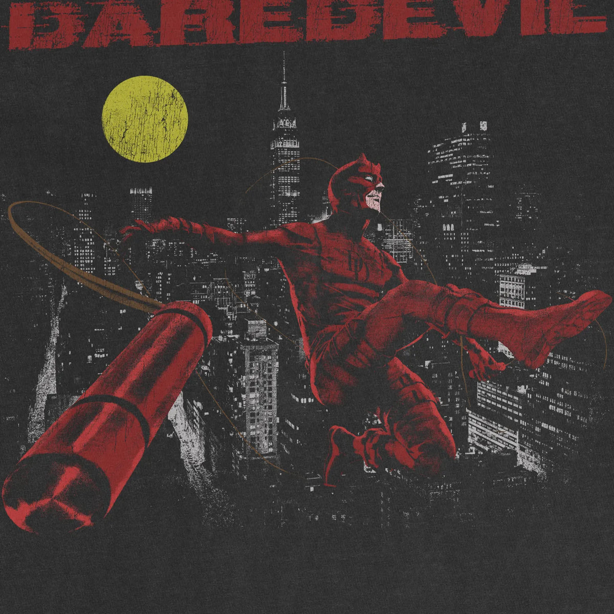 Rooftop Vigilante Tee – Red Masked Comic Hero Shirt