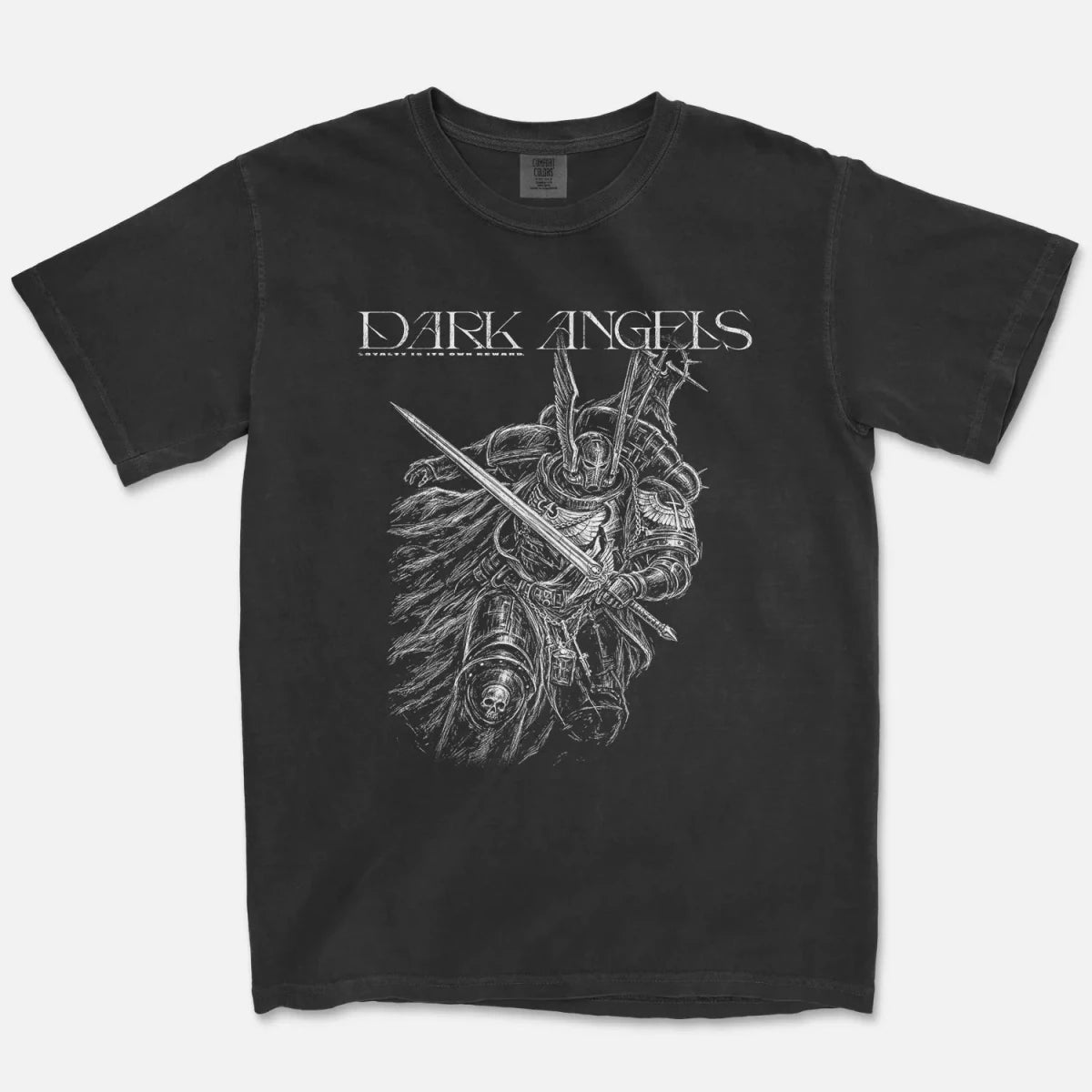 Grimdark Knight Tee – Space Marine Sci-Fi Shirt - Cruel Royalty
