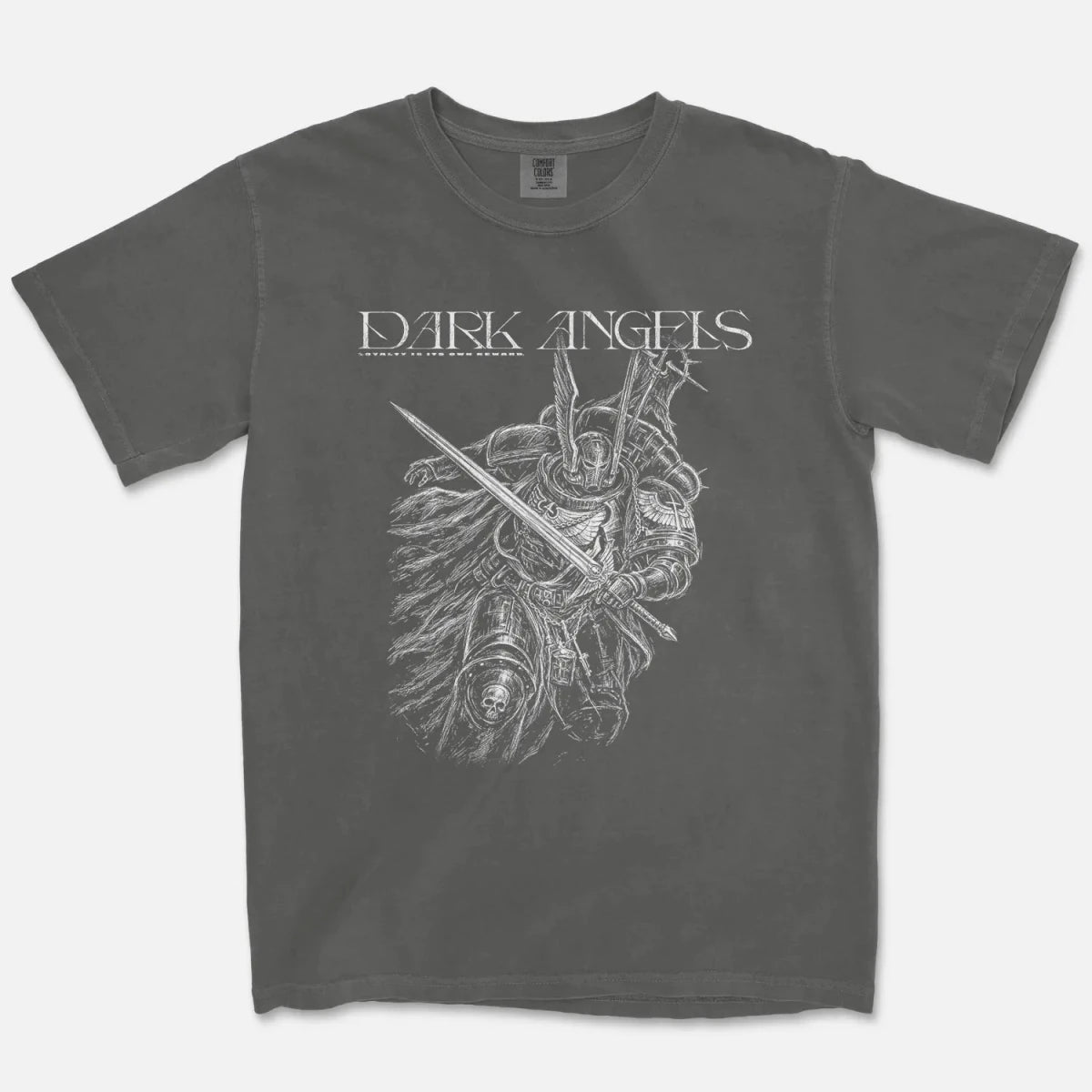 Grimdark Knight Tee – Space Marine Sci-Fi Shirt - Cruel Royalty