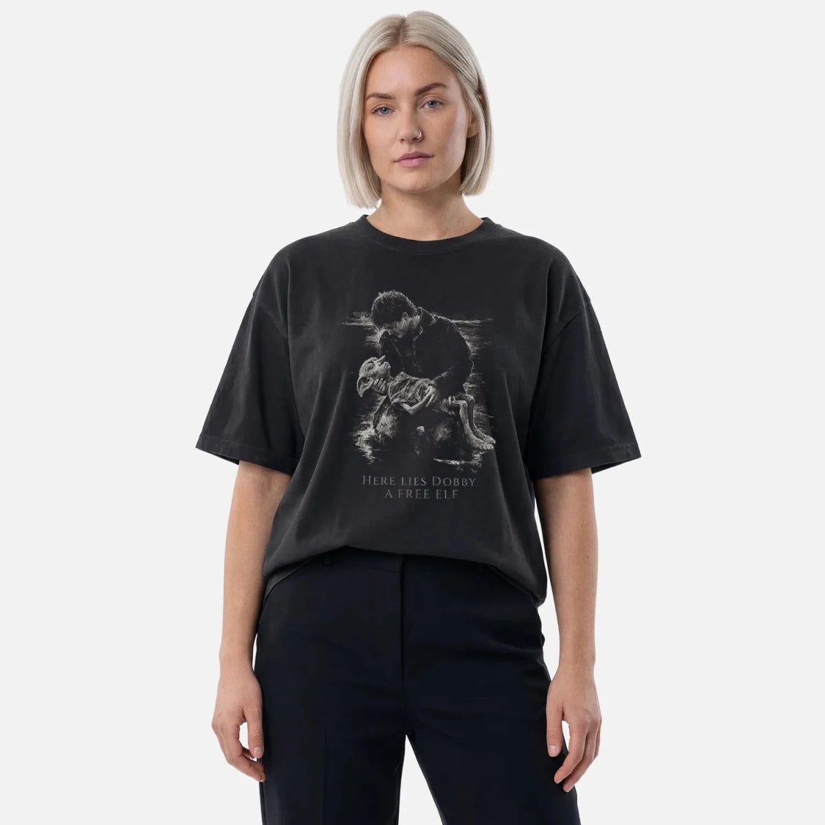 Dobby Tee – Here Lies Dobby A Free Elf Harry Potter Shirt - Cruel Royalty