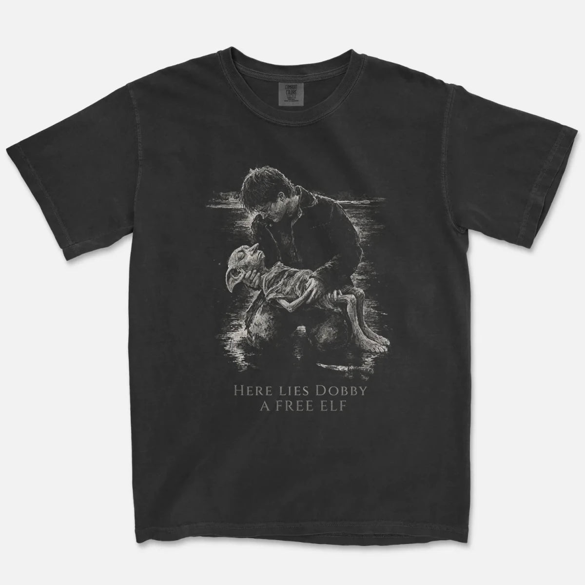 Dobby Tee – Here Lies Dobby A Free Elf Harry Potter Shirt - Cruel Royalty