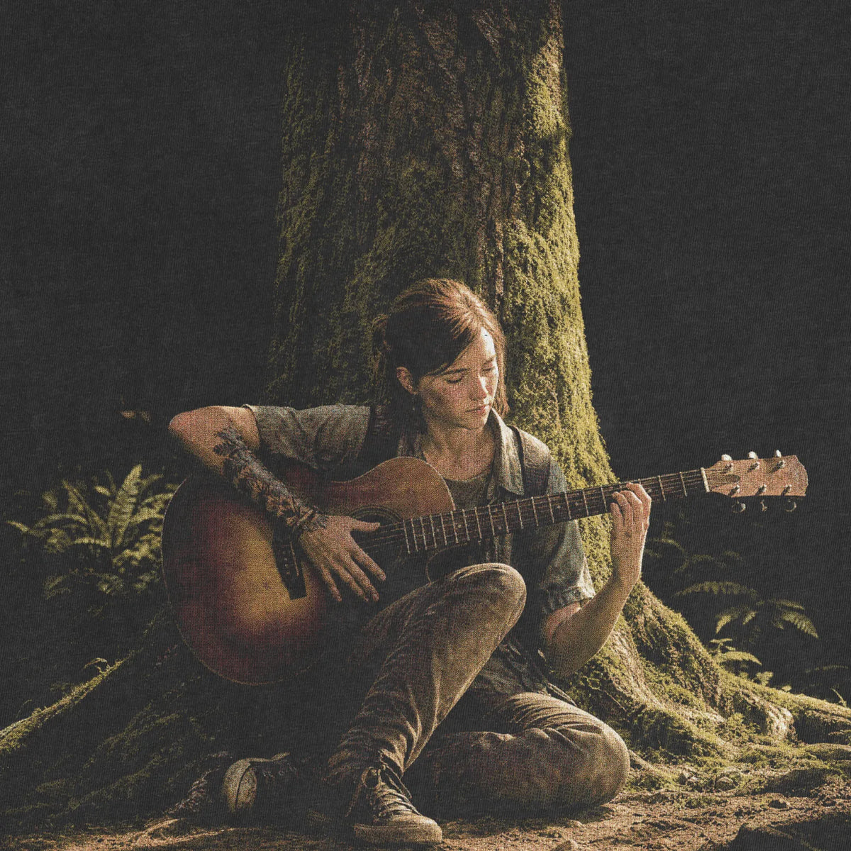 Survivor Girl Tee – Post-Apocalyptic Guitar Shirt