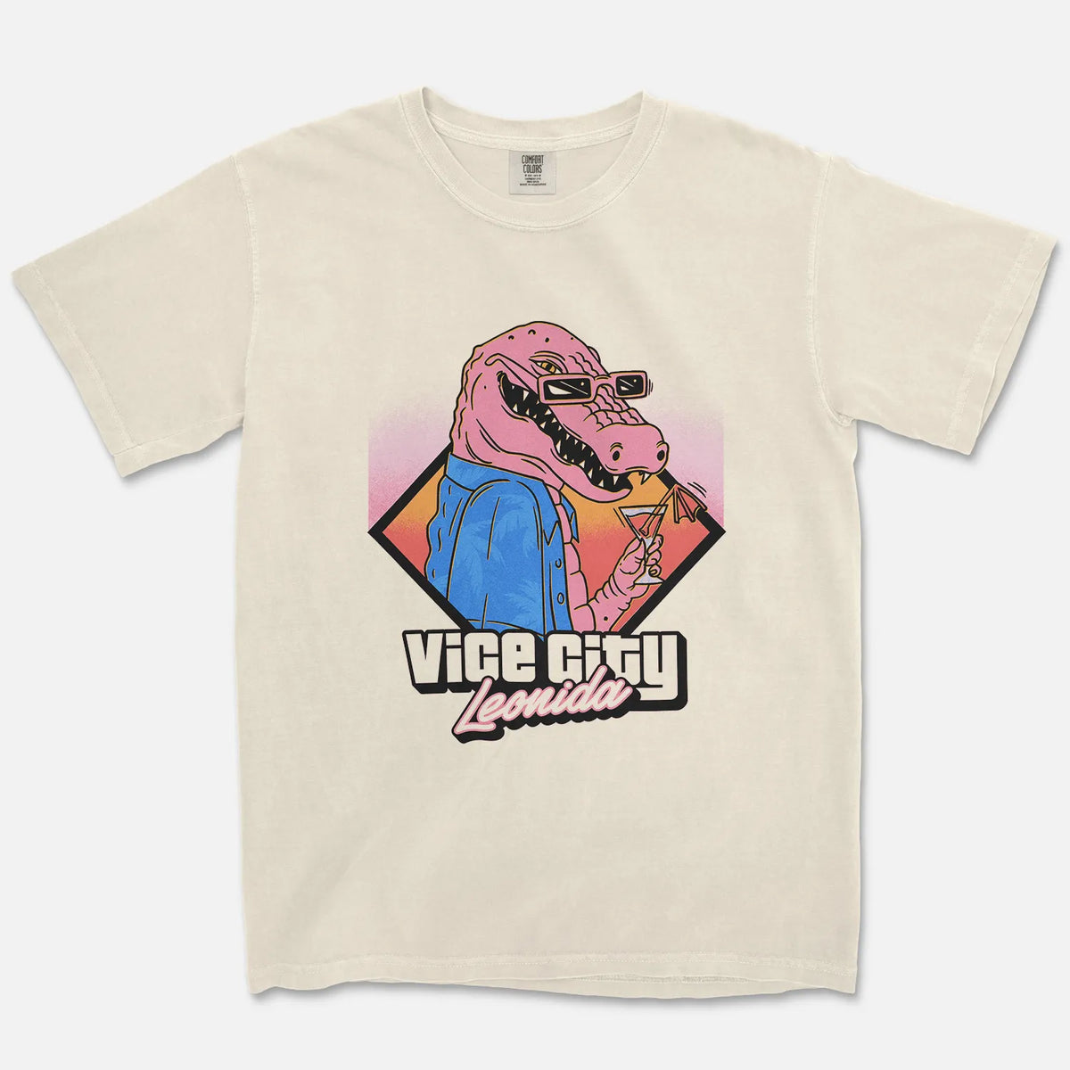 Party Gator Tee – Retro Florida Cocktail Shirt
