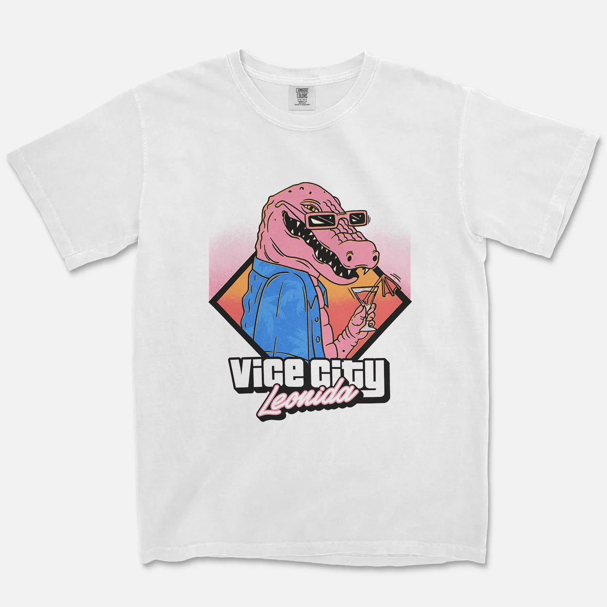 Party Gator Tee – Retro Florida Cocktail Shirt