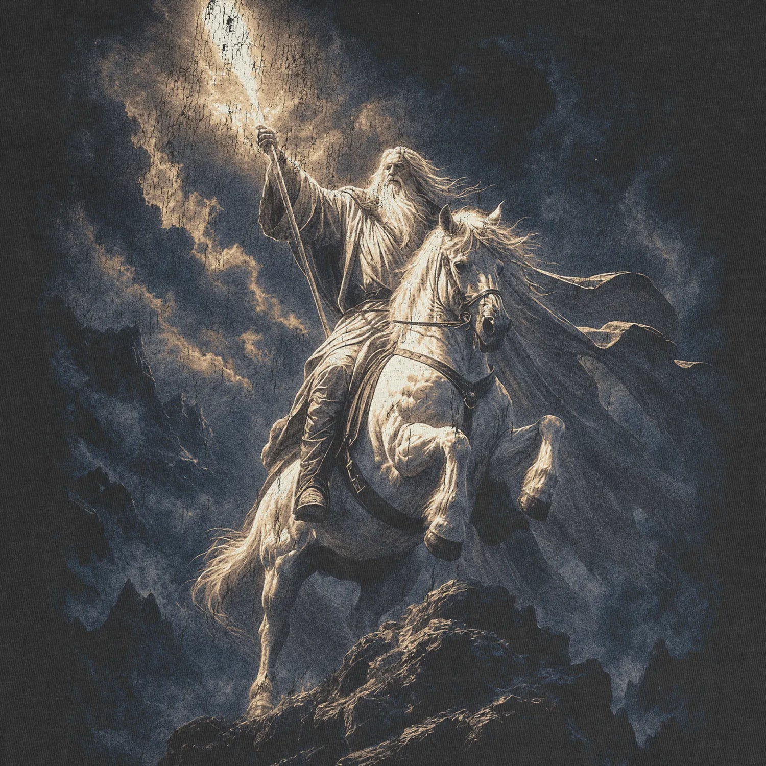 The White Rider Tee – Dawn on the Mountain Shirt - Comfort Colors