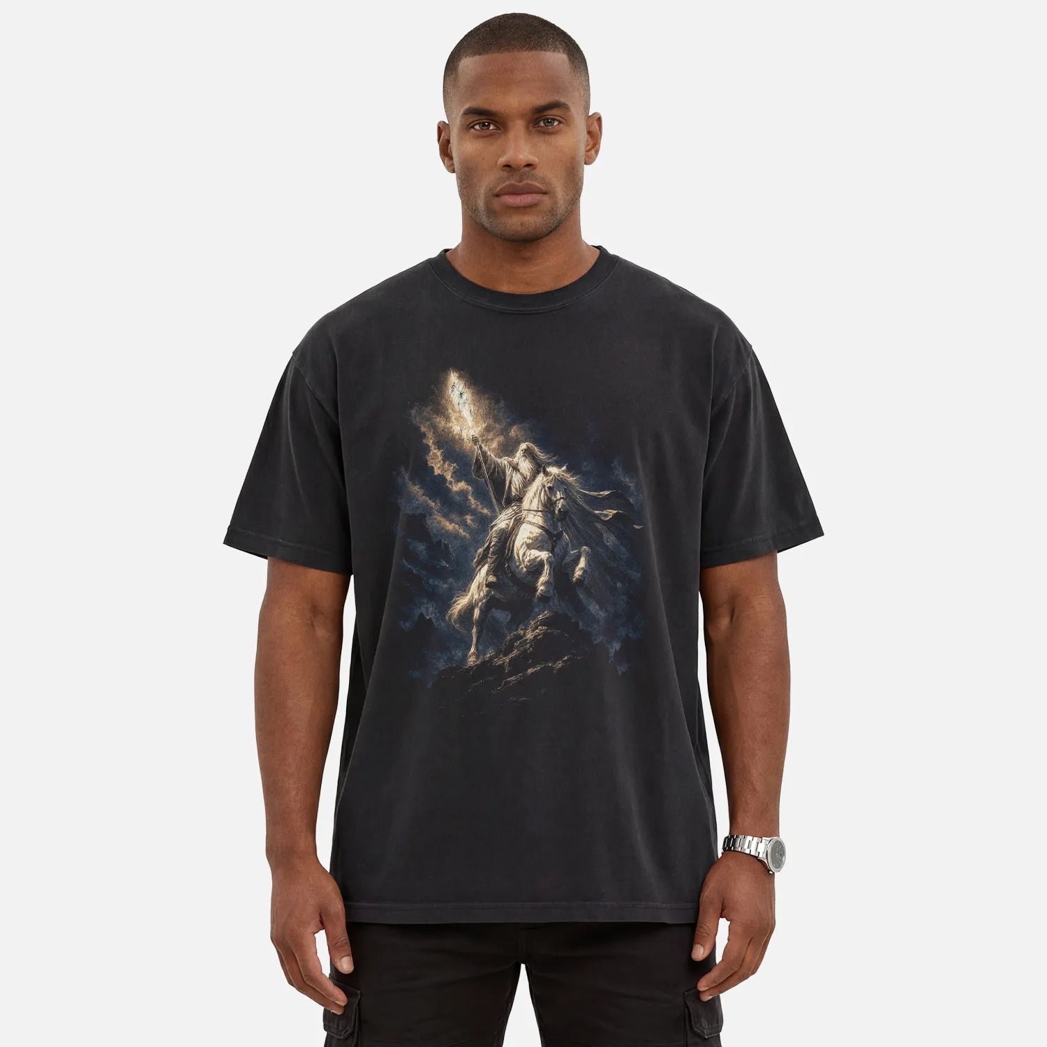 The White Rider Tee – Dawn on the Mountain Shirt - Comfort Colors