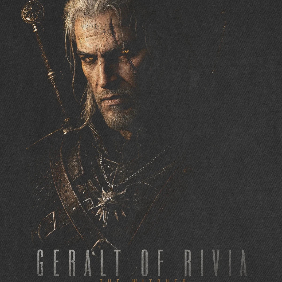 Geralt of Rivia Tee – The Witcher White Wolf Gaming Shirt - Cruel Royalty