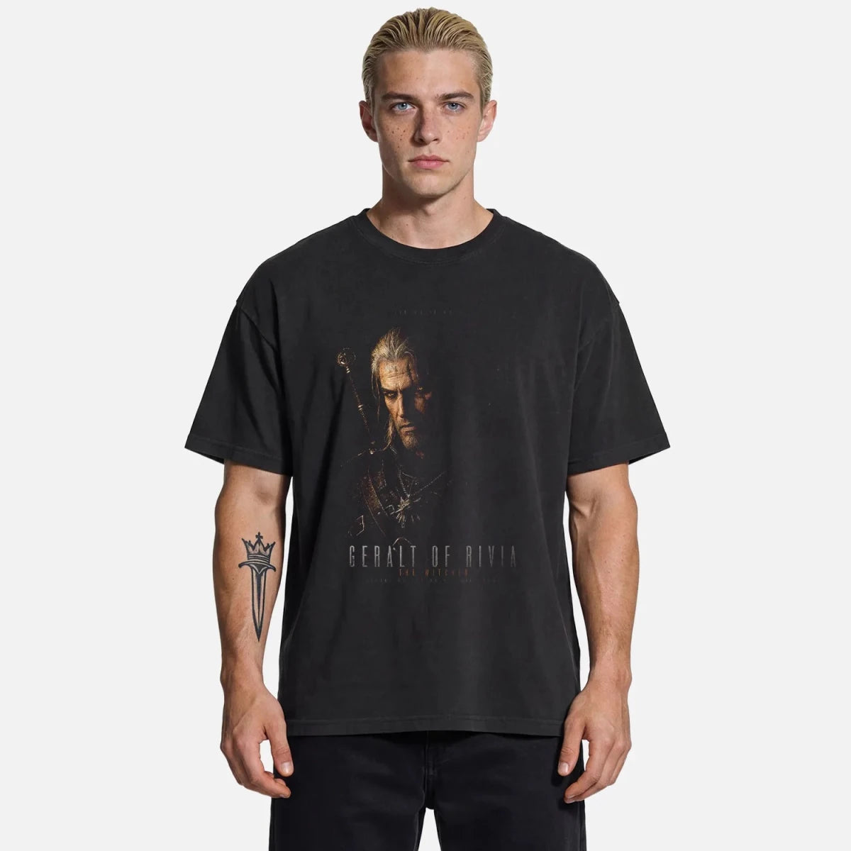 Geralt of Rivia Tee – The Witcher White Wolf Gaming Shirt - Cruel Royalty