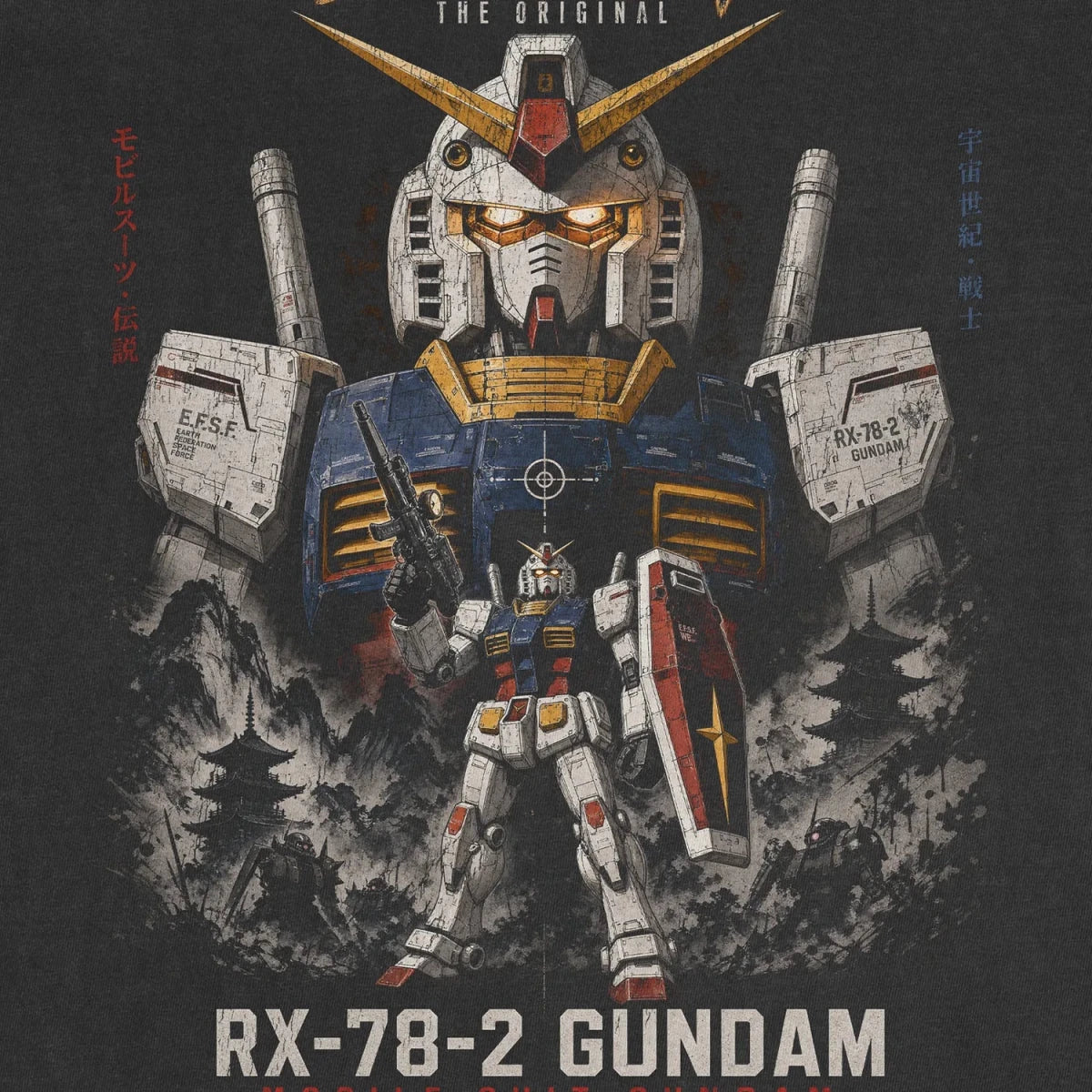 RX - 78 - 2 Gundam Tee – Mobile Suit Federation White Devil Shirt - Cruel Royalty