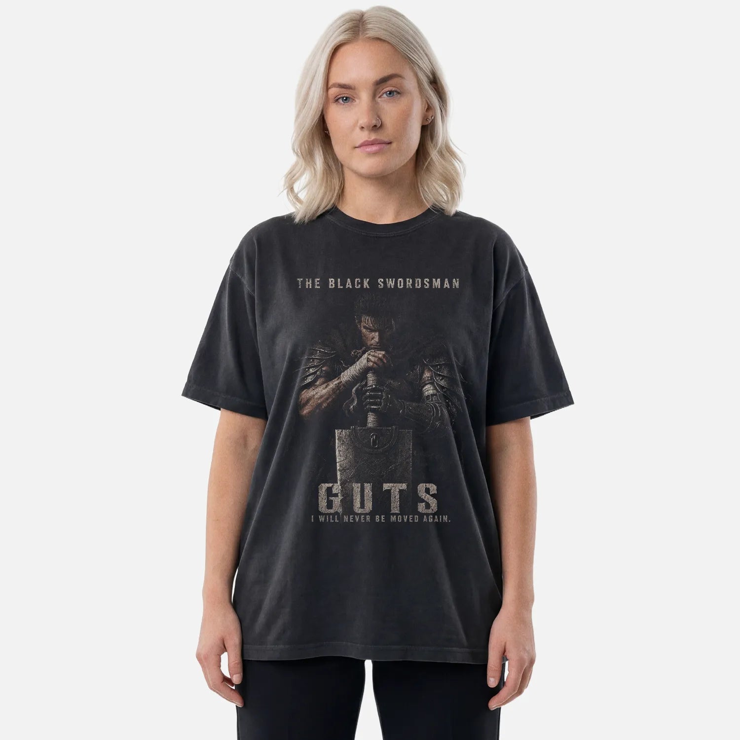 Guts The Black Swordsman Tee – Berserk I Will Never Be Moved Again Shirt - Comfort Colors