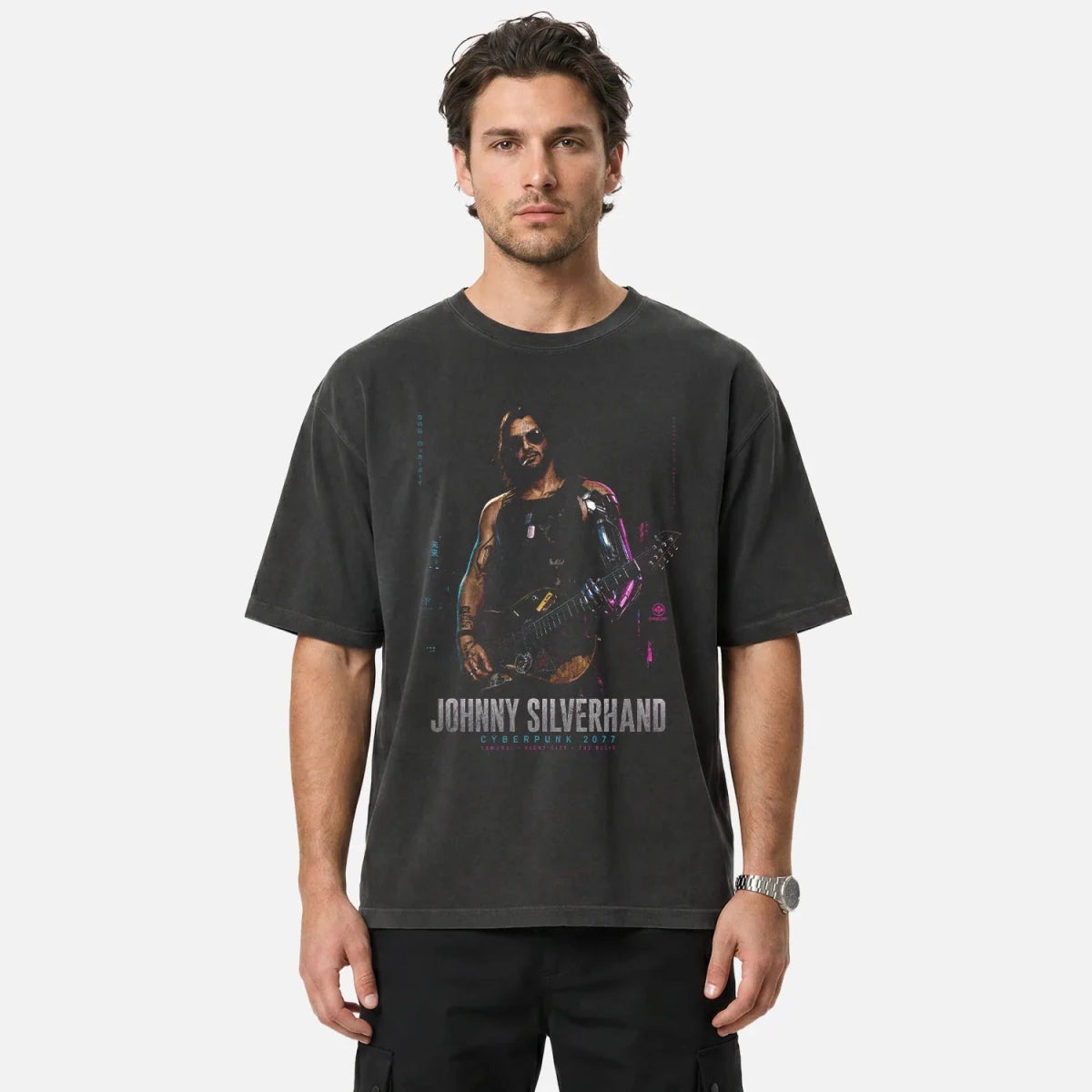 Johnny Silverhand Tee – Cyberpunk 2077 Samurai Night City Shirt - Cruel Royalty