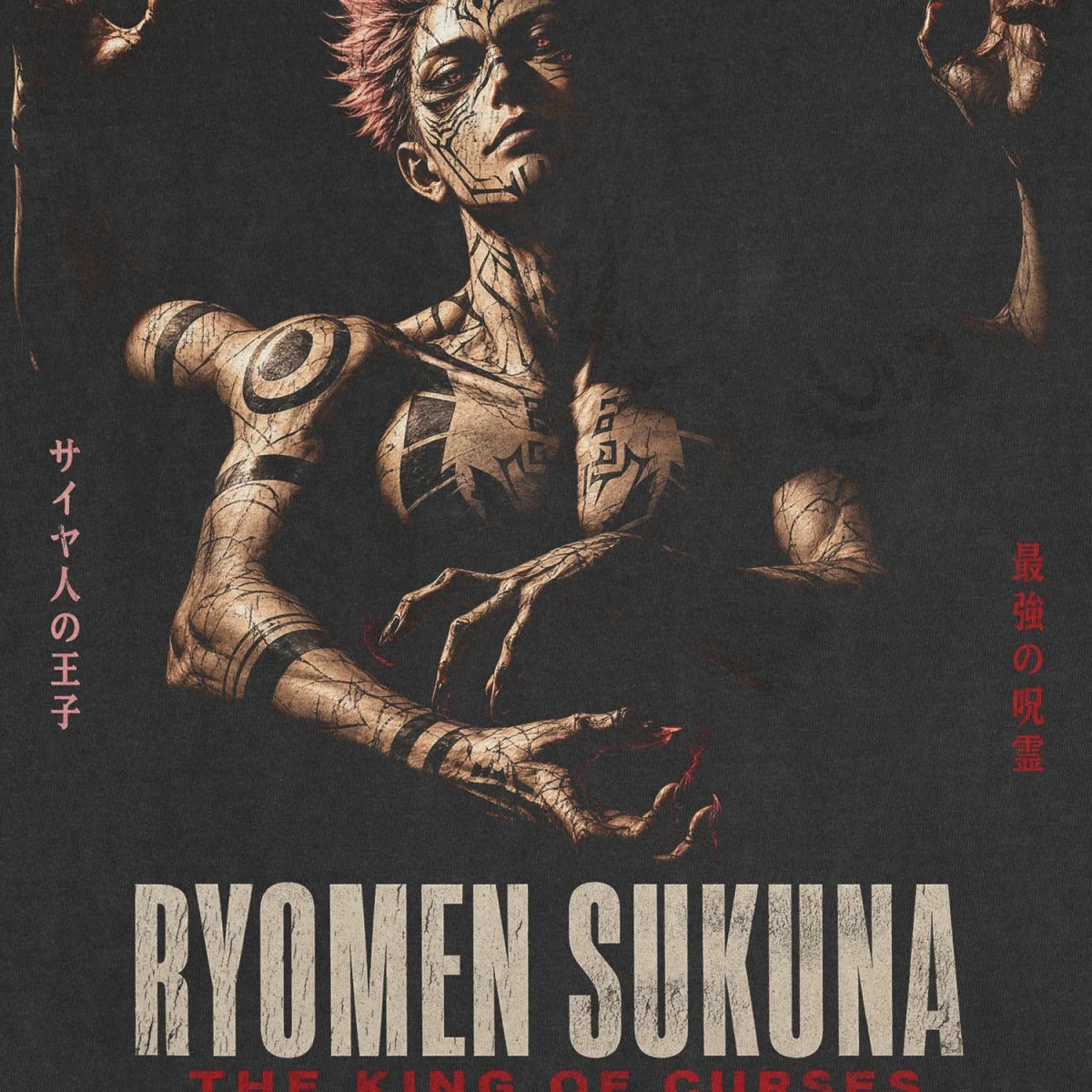 Ryomen Sukuna Tee – King of Curses Jujutsu Kaisen Shirt - Cruel Royalty