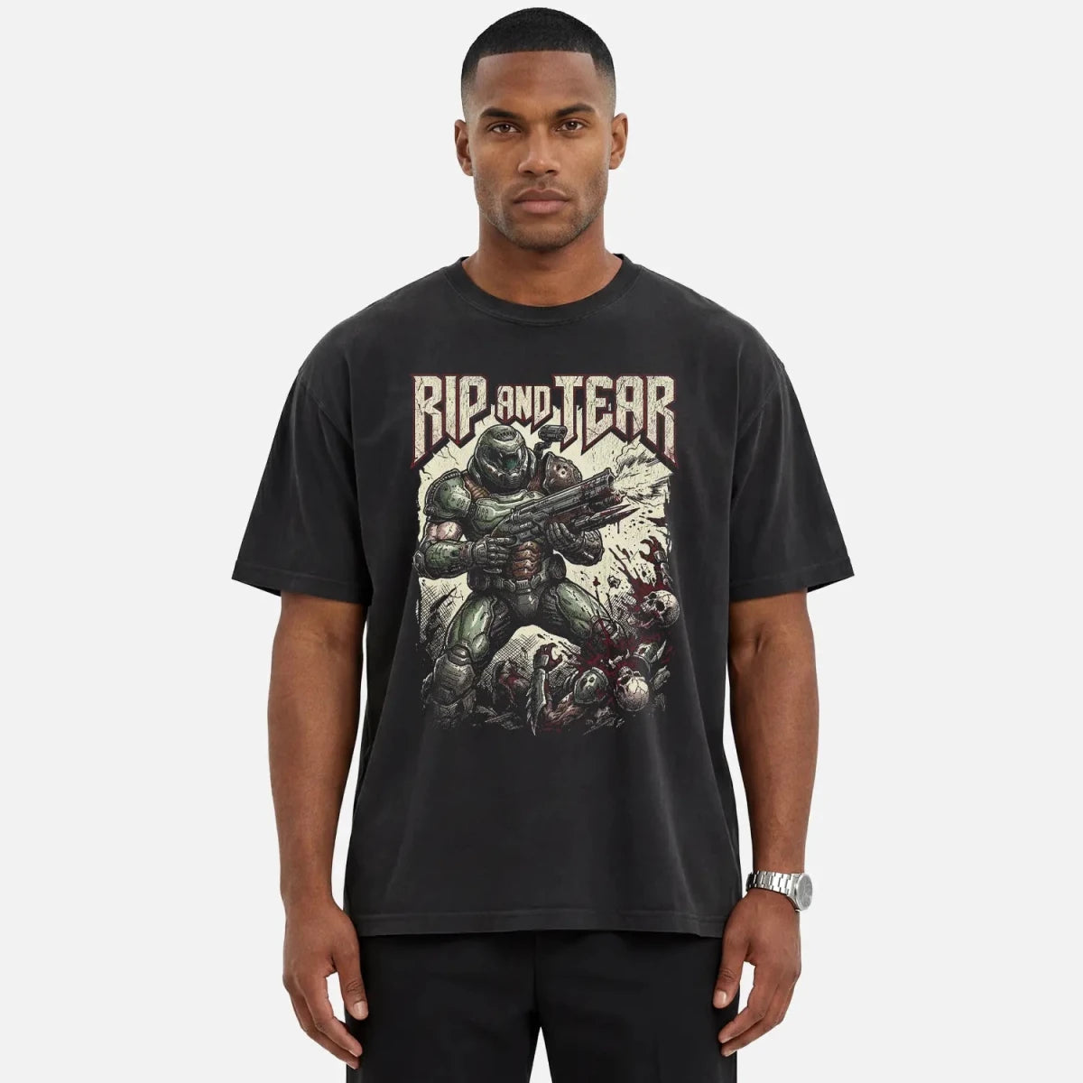 Doom Slayer Tee – Rip and Tear Shirt - Cruel Royalty