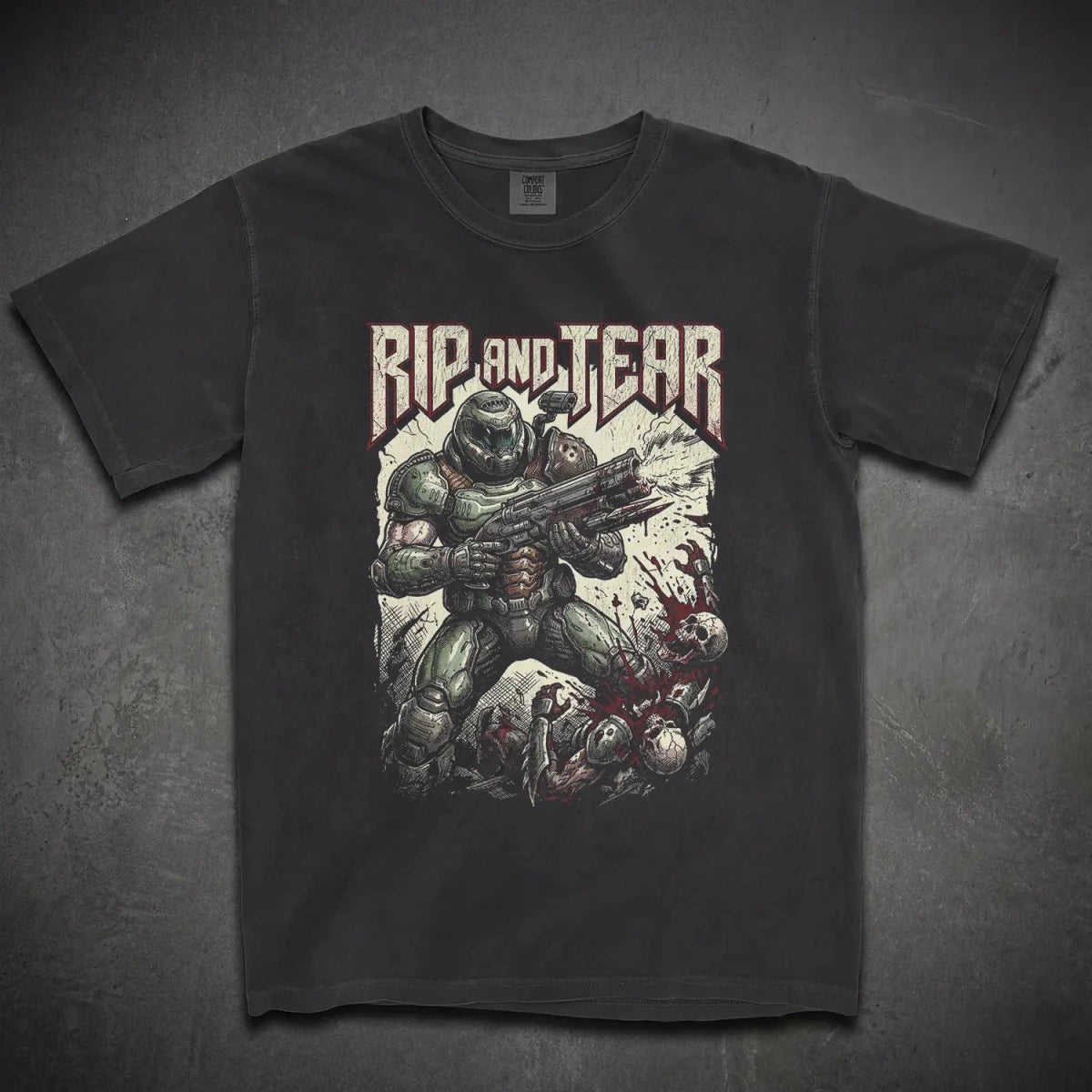 Doom Slayer Tee – Rip and Tear Shirt - Cruel Royalty
