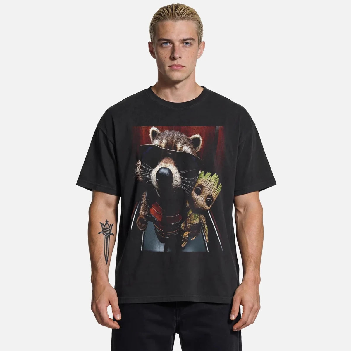 Rocket Raccoon Baby Groot Tee – Guardians of the Galaxy Shirt - Cruel Royalty