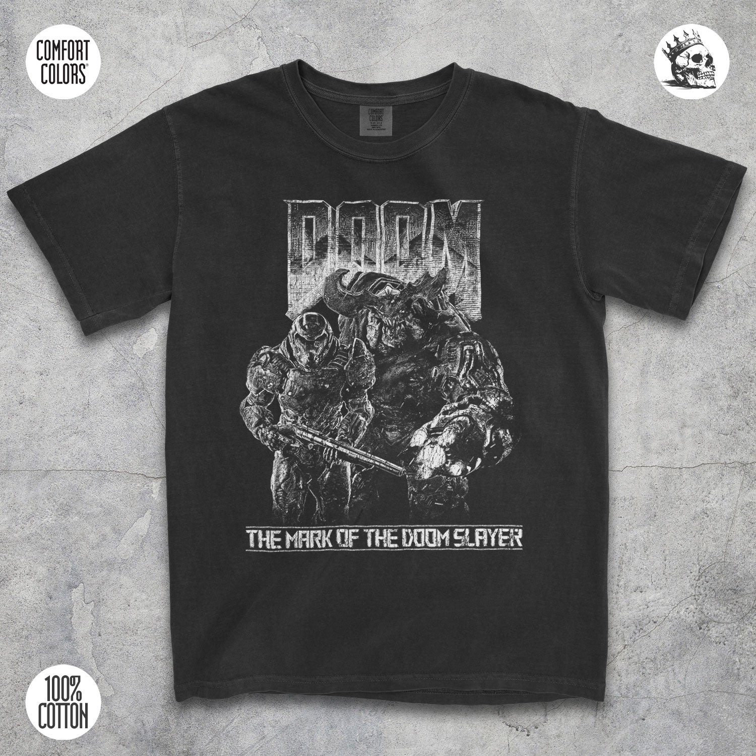 Doom Slayer Shirt – Hellwalker Graphic Tee for Hardcore Gamers