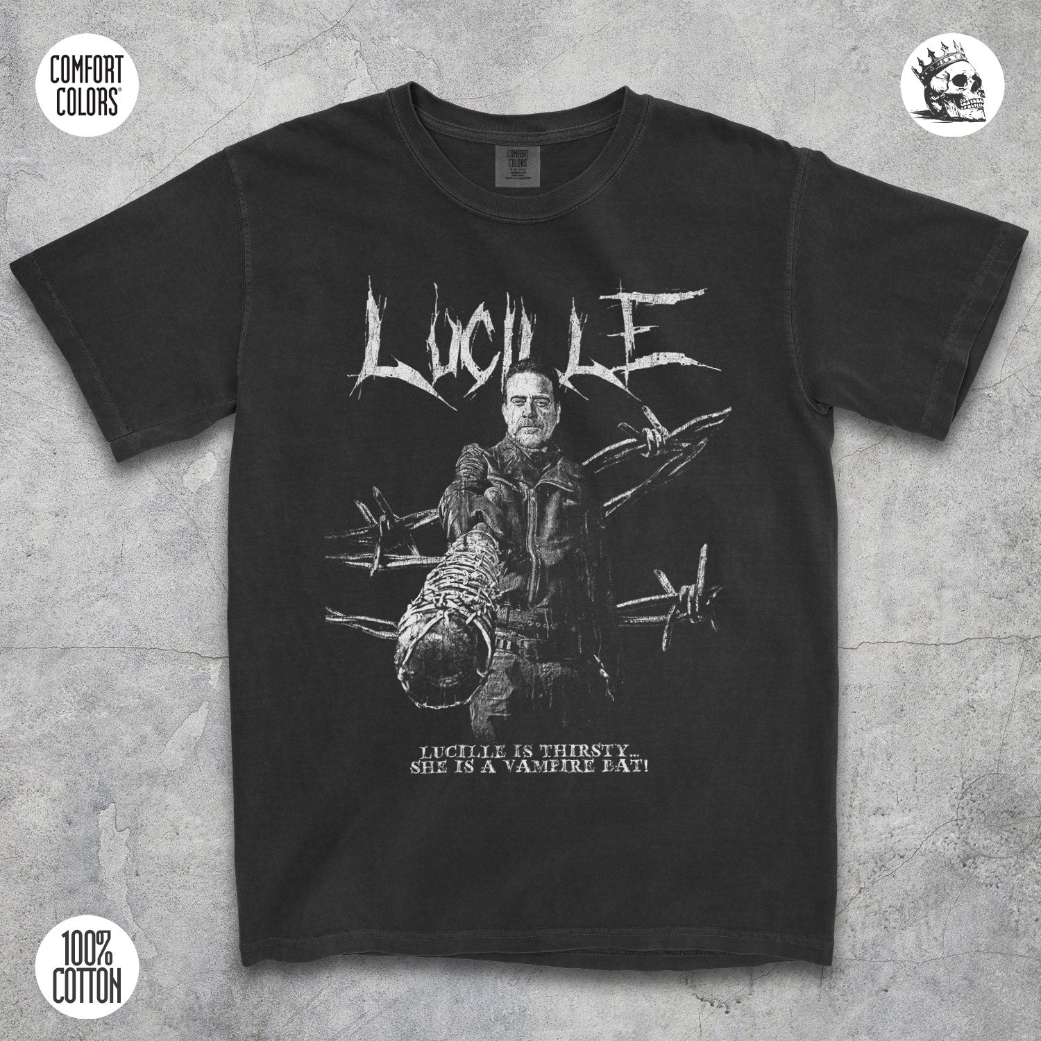 Lucille Bat Shirt – Negan-Inspired Vintage Tee for Survival Fans