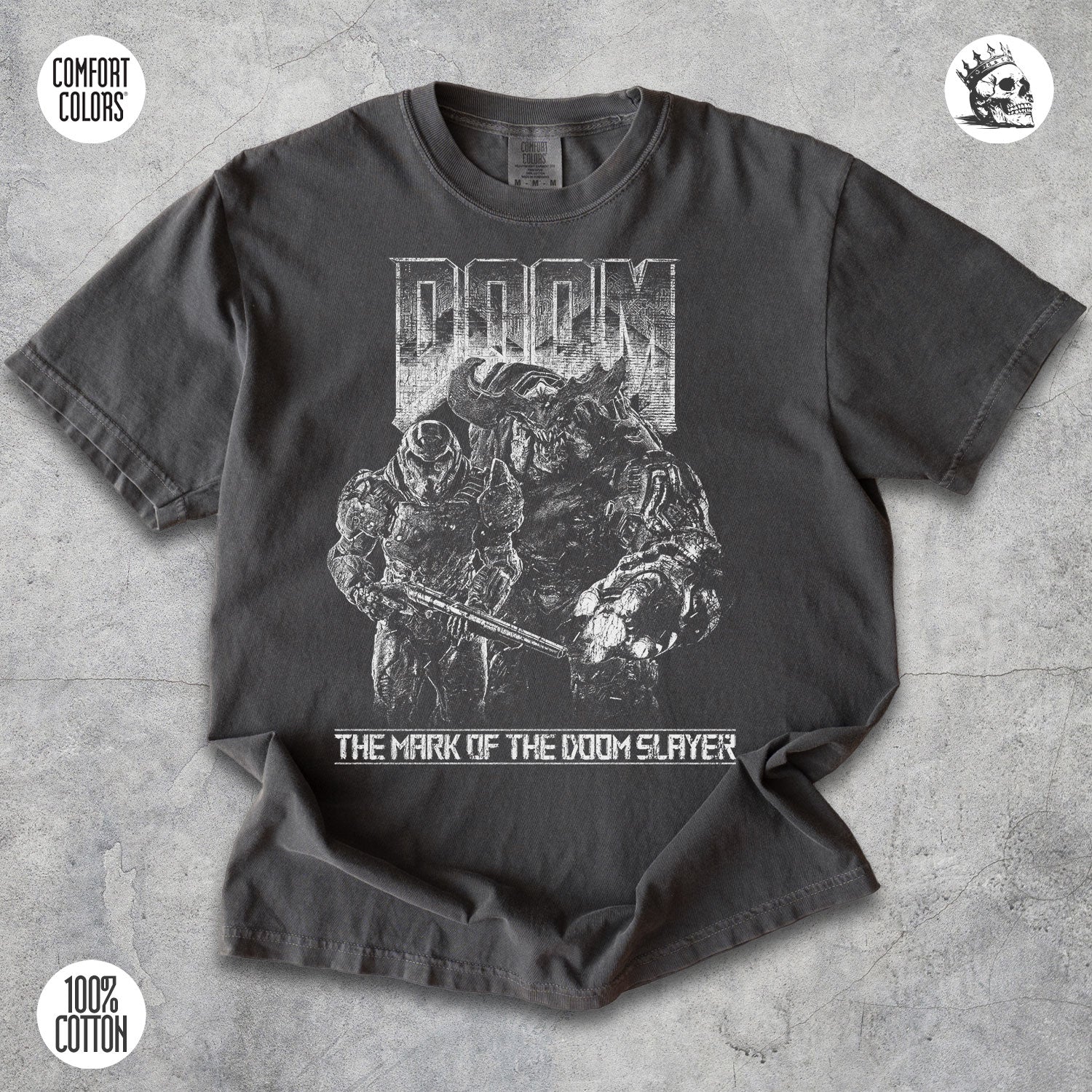 Doom Slayer Shirt – Hellwalker Graphic Tee for Hardcore Gamers