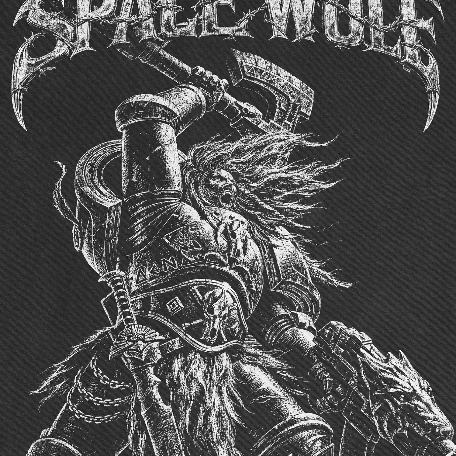 Space Wolf Tee – Viking Space Marine Grimdark Warrior Shirt - Comfort Colors