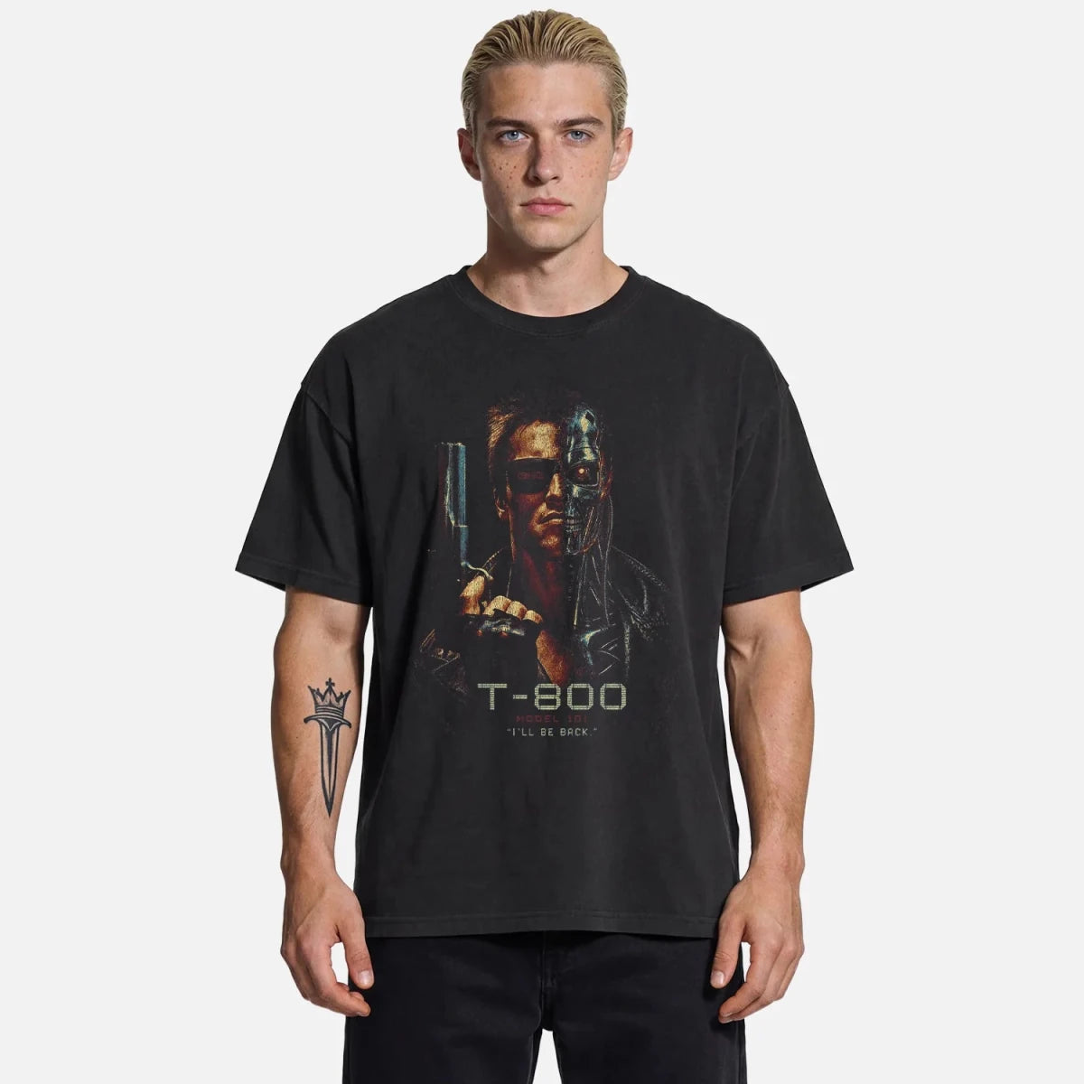 T - 800 Terminator Tee – I'll Be Back Arnold Schwarzenegger Shirt - Cruel Royalty