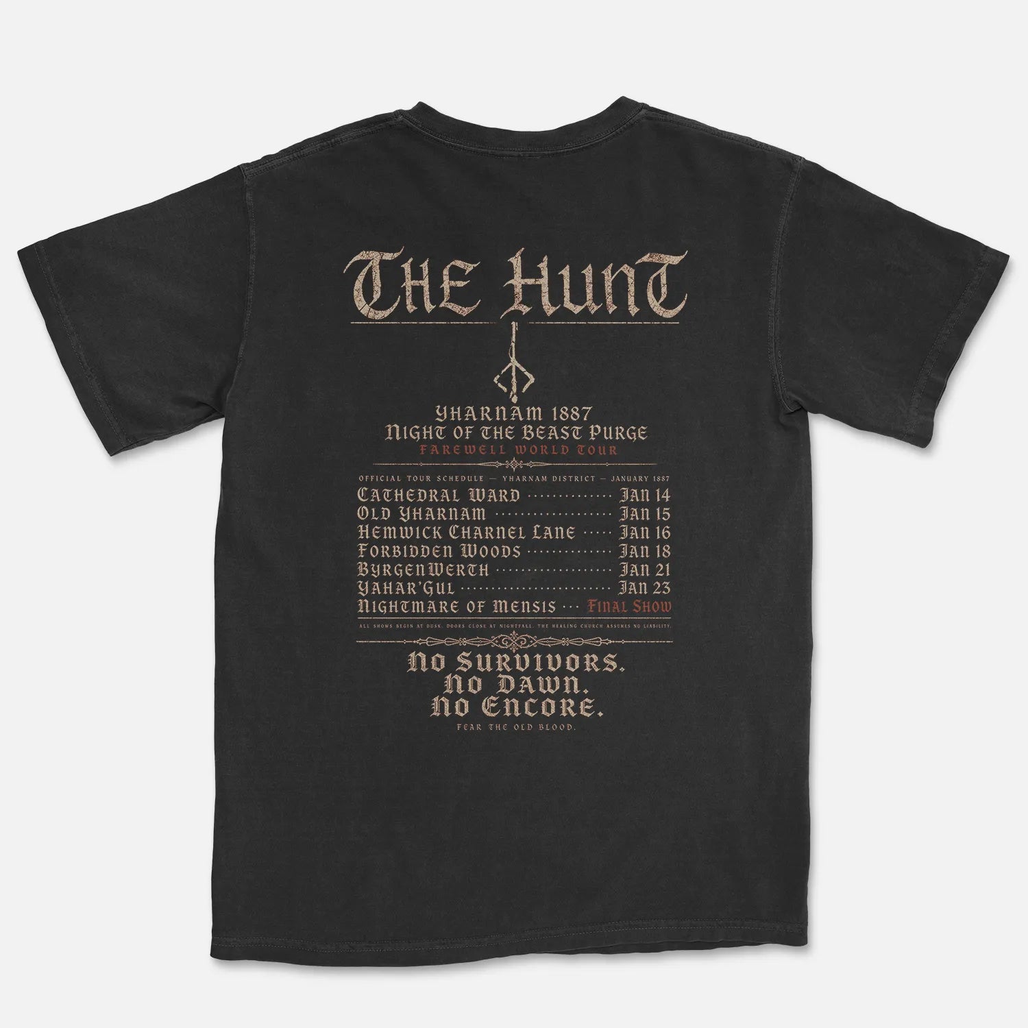 The Hunt Tee – Night of the Beast Purge Farewell World Tour Shirt - Comfort Colors