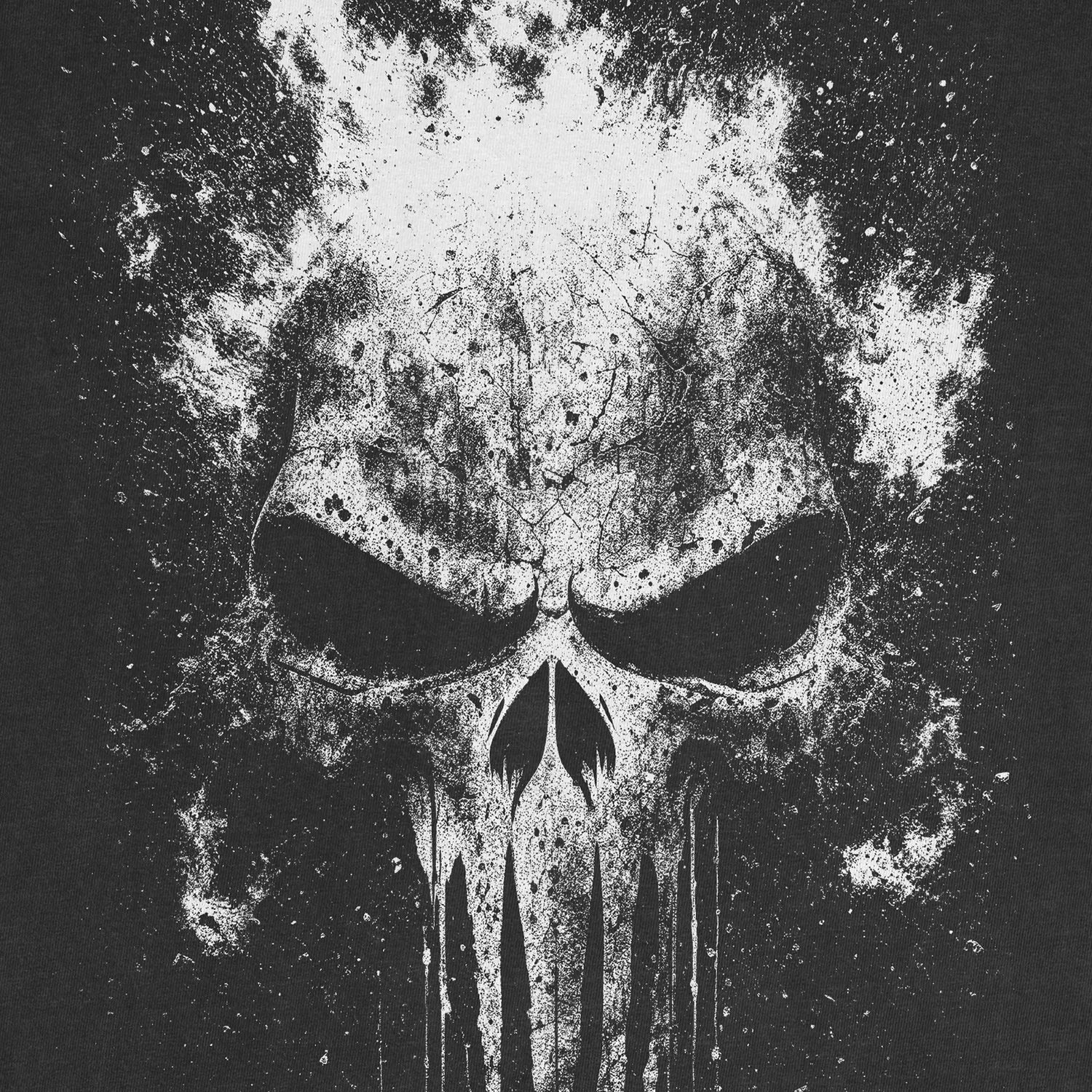 War Skull Tee – Distressed Vigilante Skull Splatter Shirt - Comfort Colors