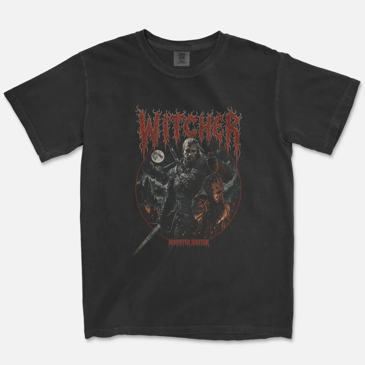 Monster Hunter Tee – Dark Fantasy Swordsman Shirt - Cruel Royalty