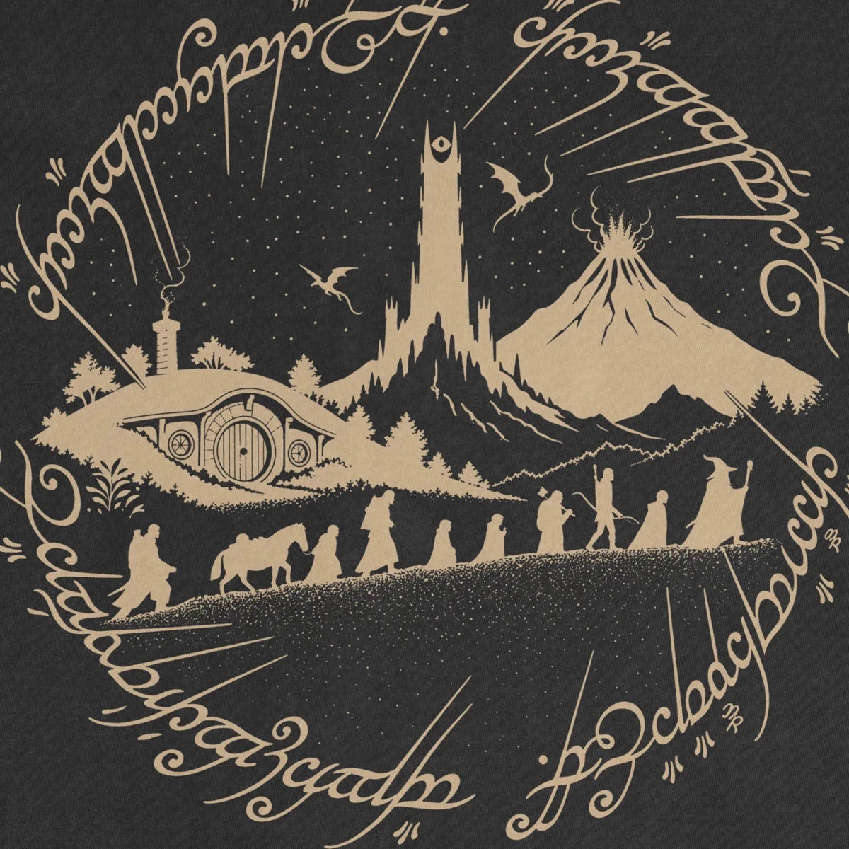 Nine Walkers Tee – Epic Fantasy Quest Shirt - Cruel Royalty