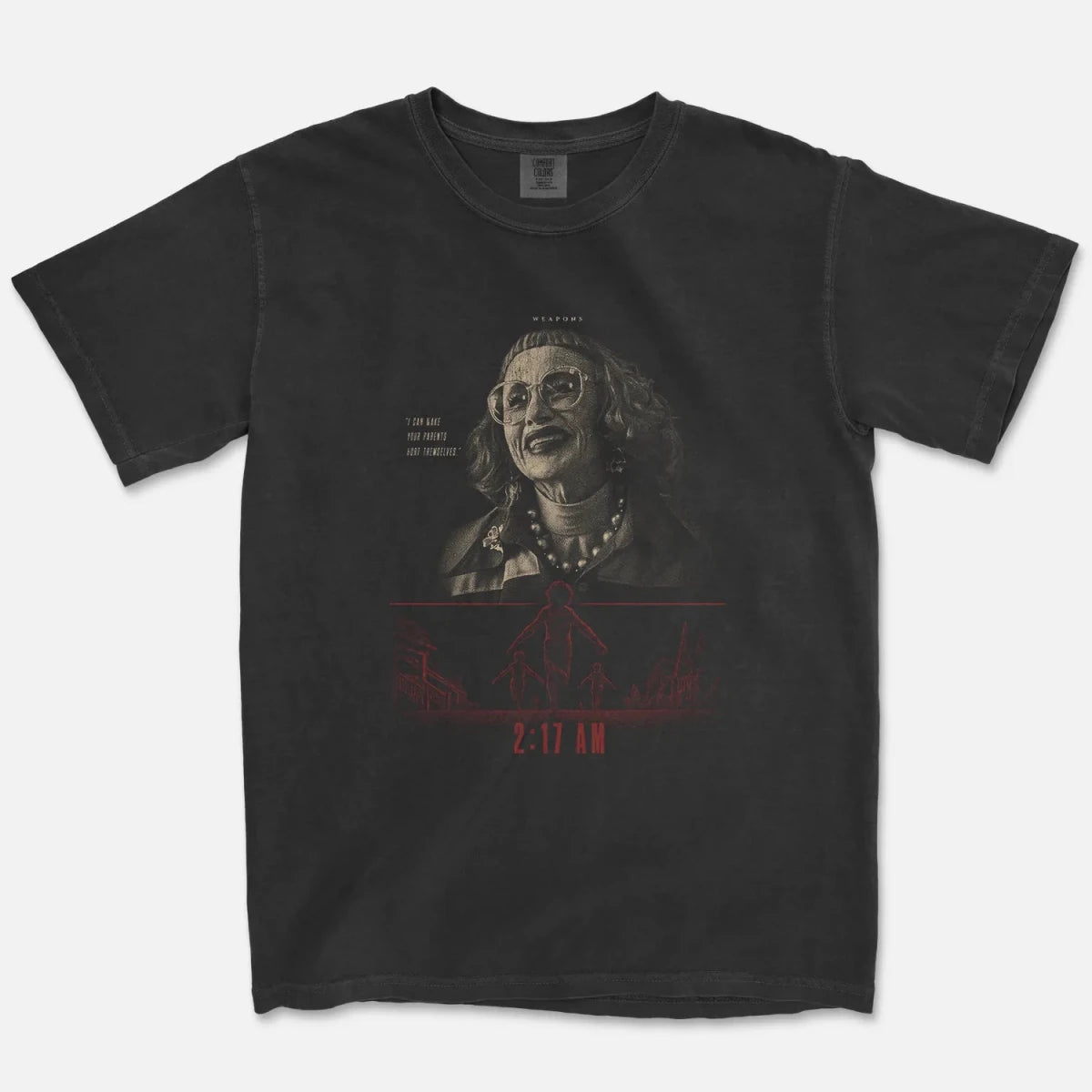Aunt Gladys Tee – Weapons 2025 Horror Film Shirt - Cruel Royalty