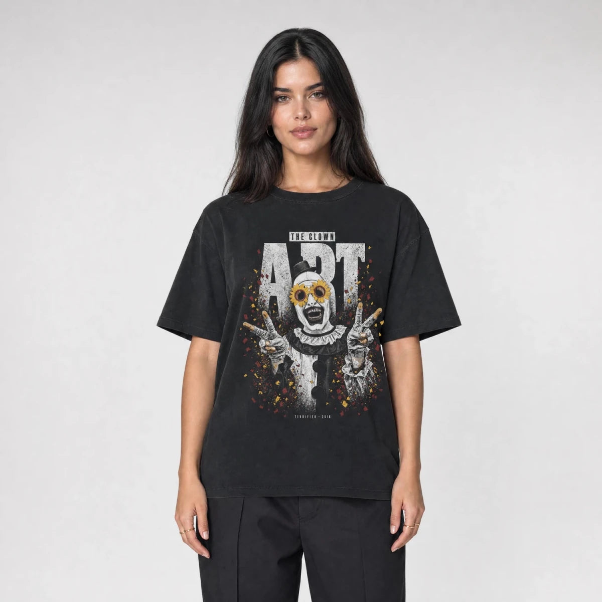 Silent Clown Tee – Sinister Circus Shirt - Cruel Royalty