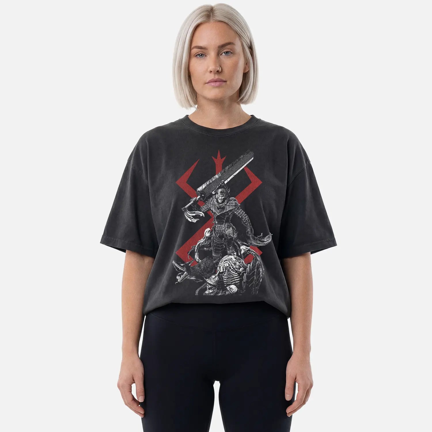 Berserk Guts Tee – Anime Black Swordsman Shirt - Cruel Royalty